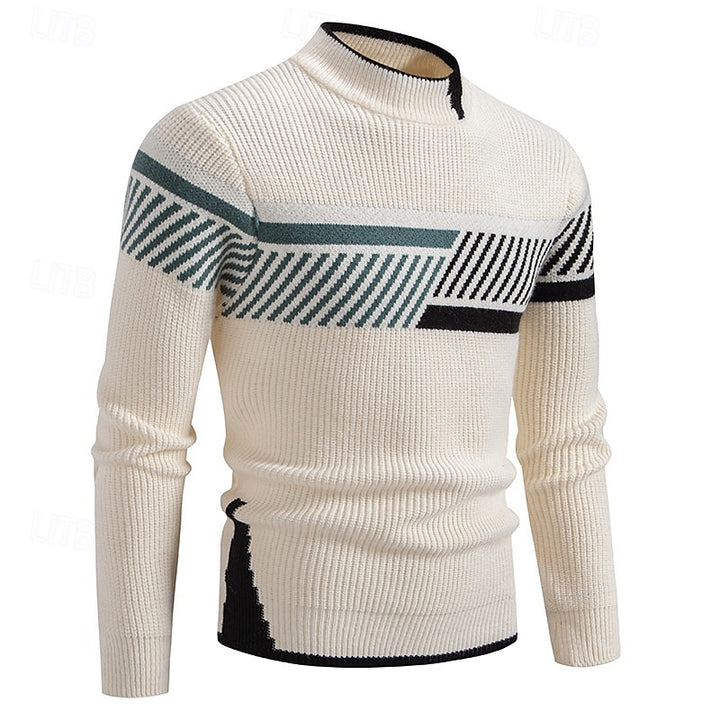 Cormac | Textured Colour-Block Sweater
