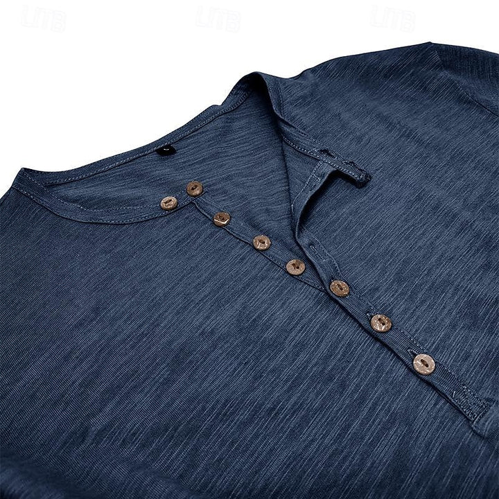 Ashton | Classic Long-Sleeve Henley Shirt