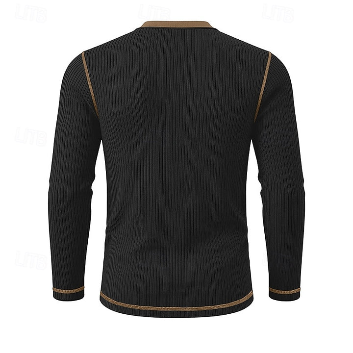 Jared | Ribbed Henley Shirt