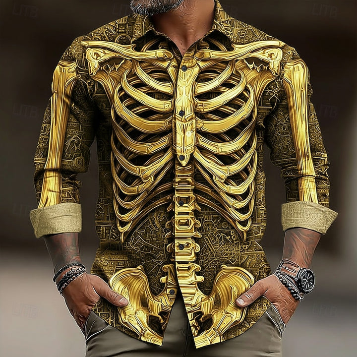 Ambrose | Halloween Skeleton Button-Up Shirt