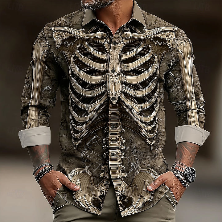 Ambrose | Halloween Skeleton Button-Up Shirt