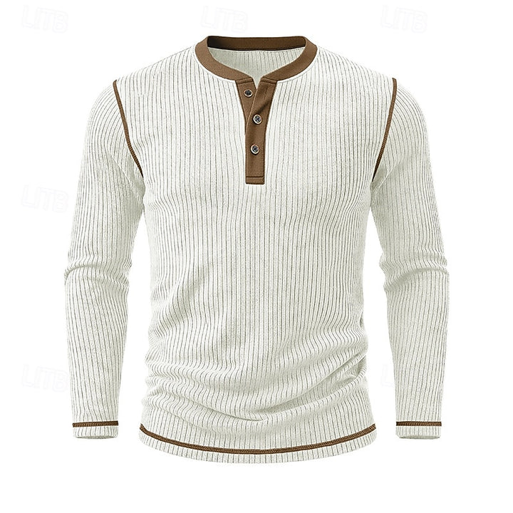 Jared | Ribbed Henley Shirt