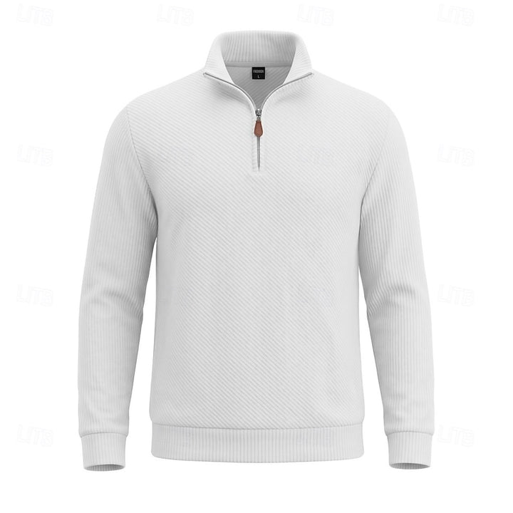 Quentin | Textured Quarter-Zip Pullover