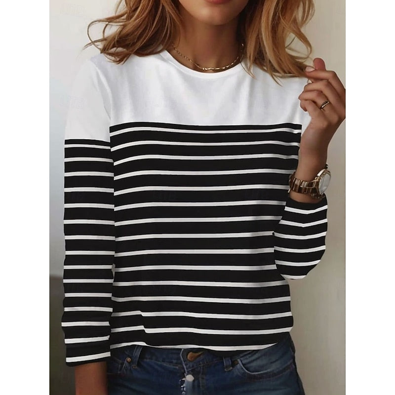 Constance | Striped Long Sleeve Top