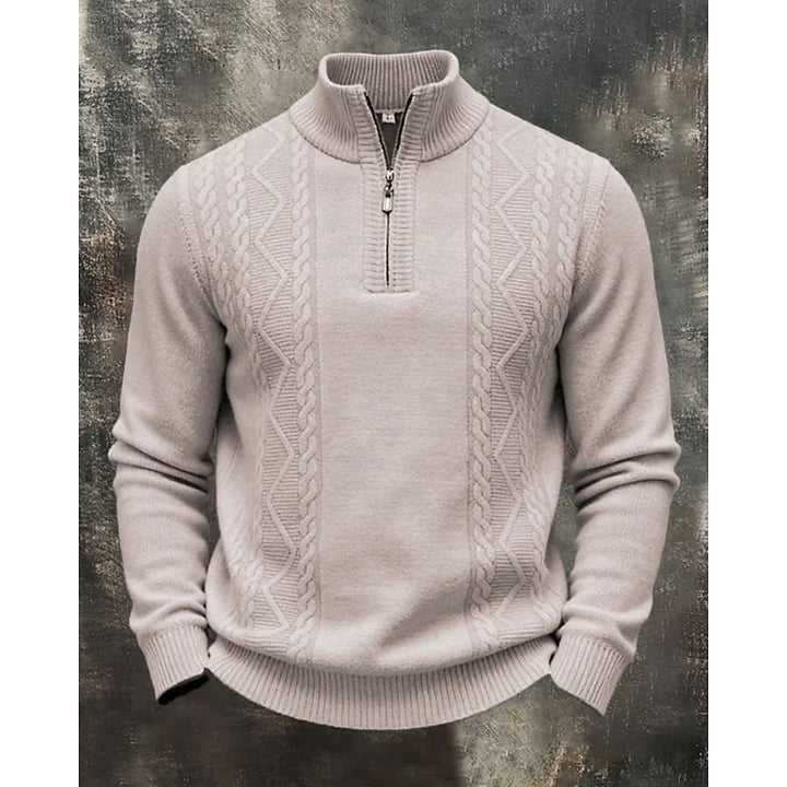 Simon | Cable-Knit Quarter-Zip Sweater