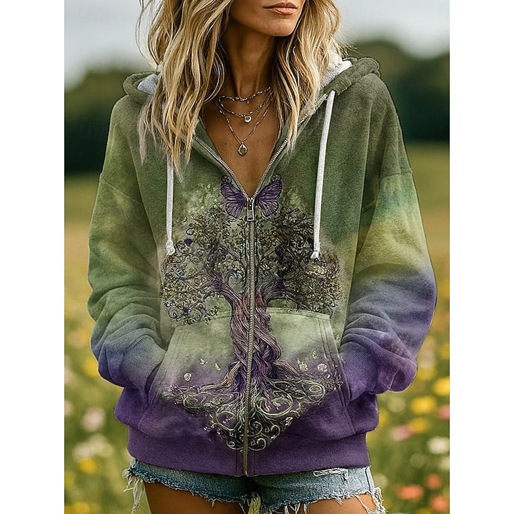 Willow | Nature-Inspired Zip-Up Hoodie