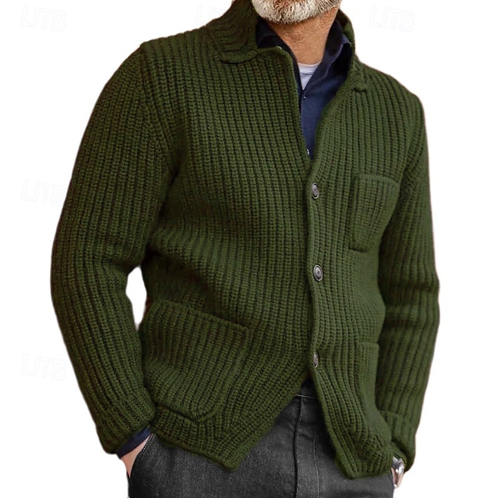Callen | Ribbed Stand-Collar Cardigan