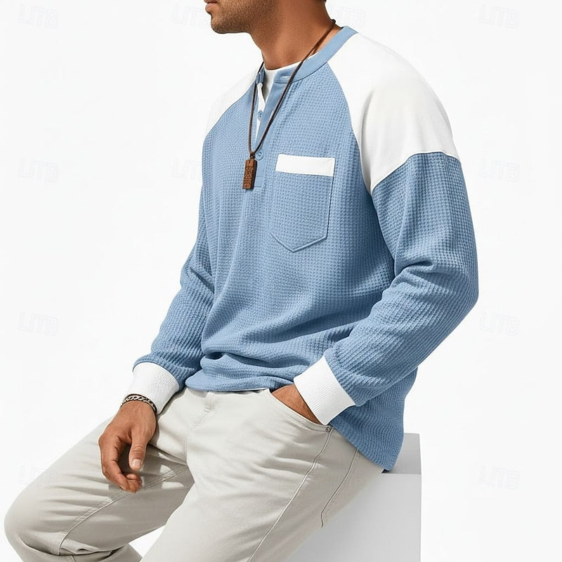 Ellison | Colorblock Long-Sleeve Henley