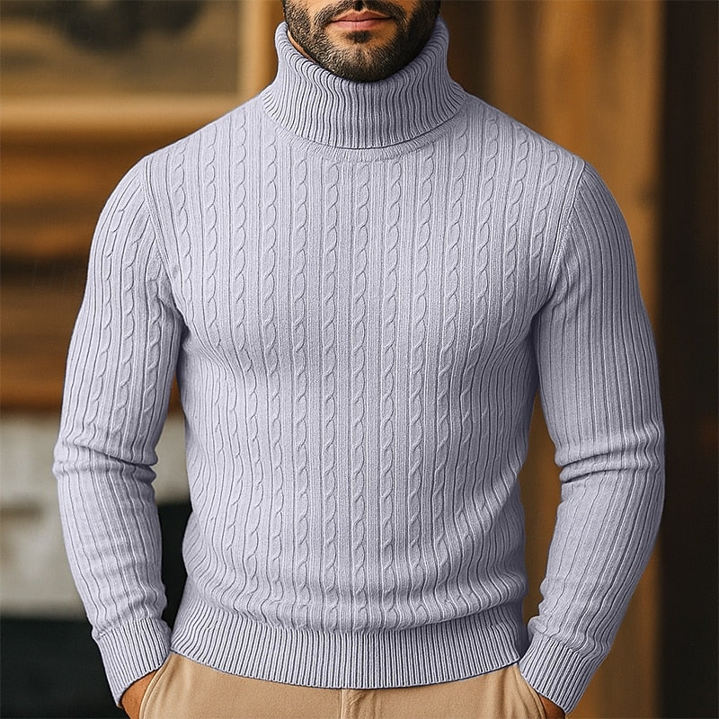 Rupert | Cable Knit Turtleneck Sweater