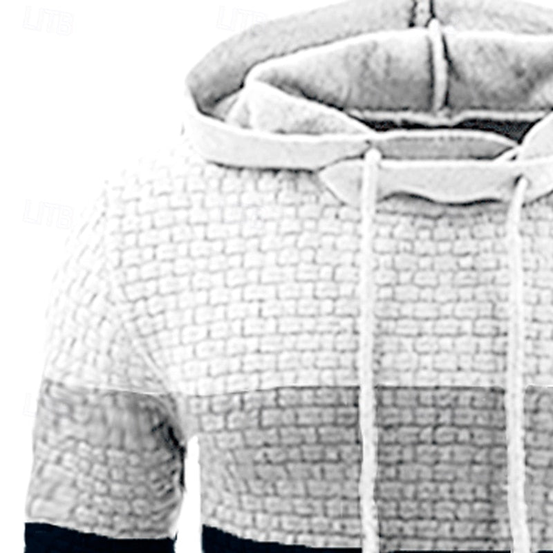 Hollis | Color-Block Textured Hoodie