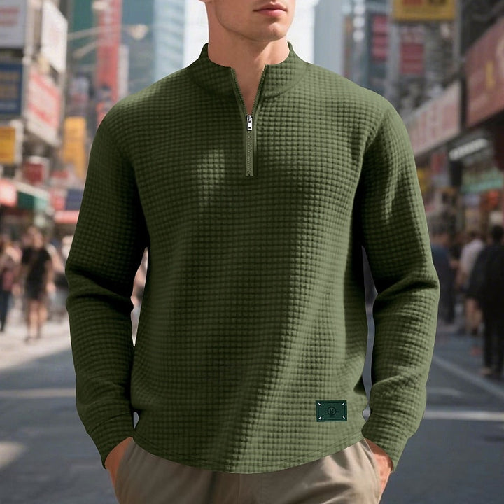 Carson | Quarter-Zip Textured Sweatshirt