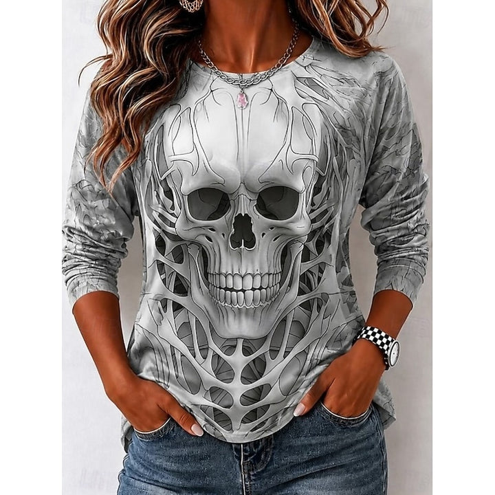 Selene | Halloween Skull Long Sleeve Top