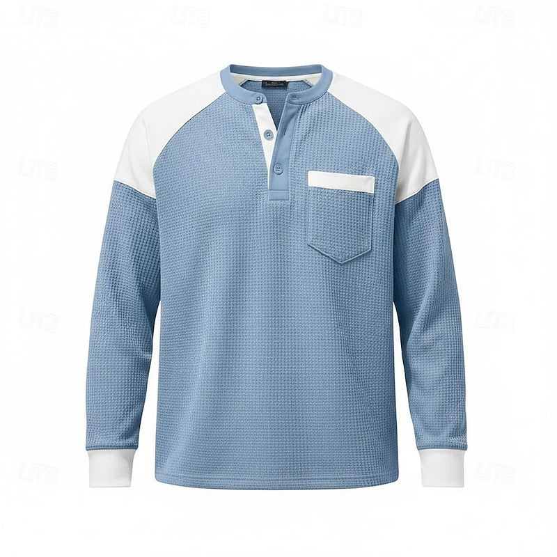 Ellison | Colorblock Long-Sleeve Henley