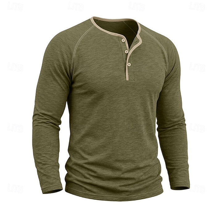 Owen | Classic Button Henley Shirt