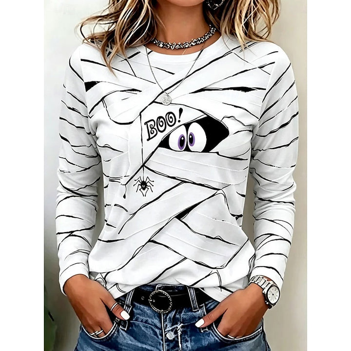 Bonnie | Halloween Print Long Sleeve Top