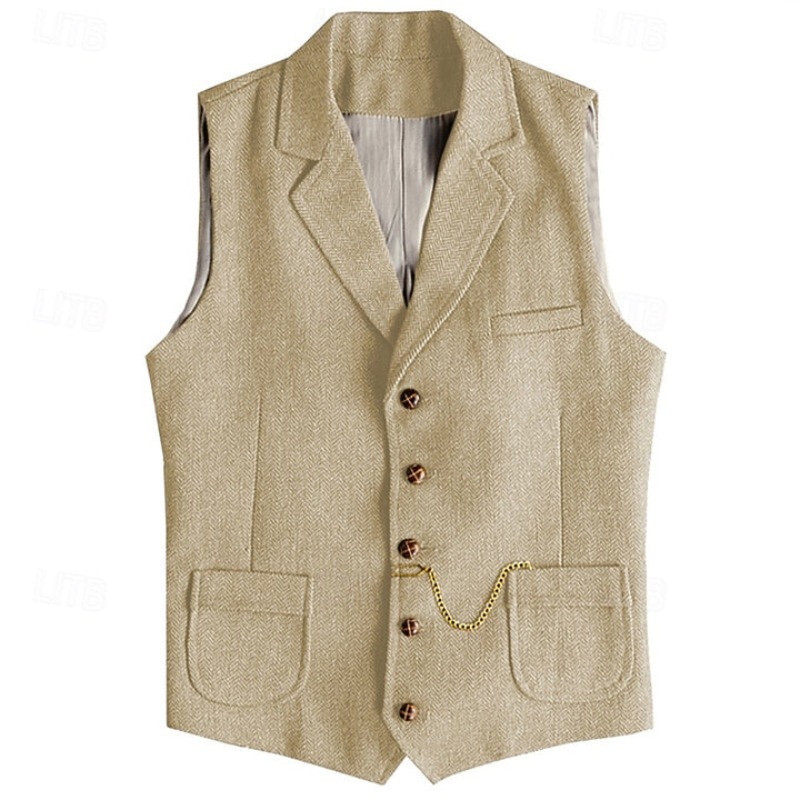 Desmond | Herringbone Tailored Waistcoat