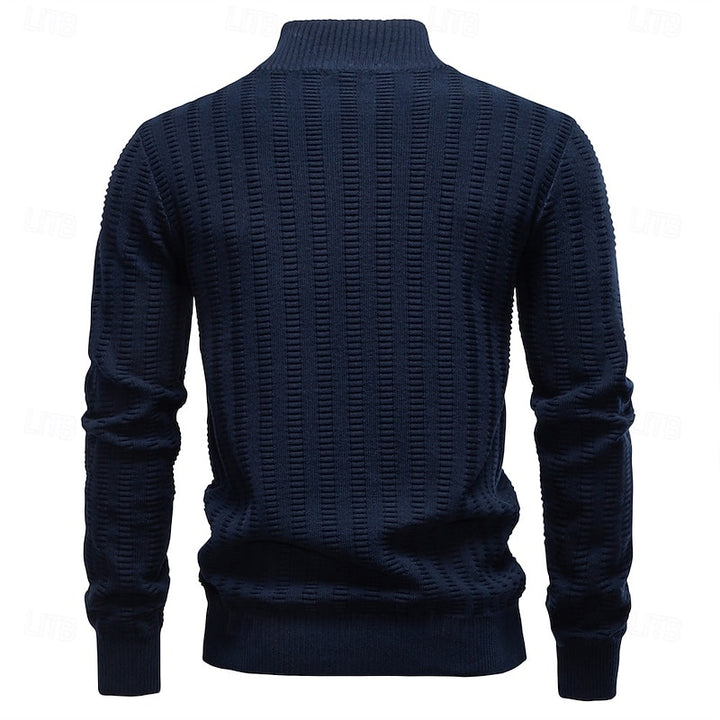 Sheldon | Textured Half-Zip Sweater