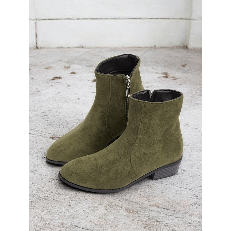 Sloane | Side-Zip Block Heel Ankle Boots