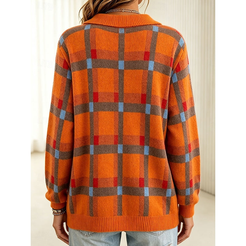 Rosalind | Classic Plaid Button Cardigan