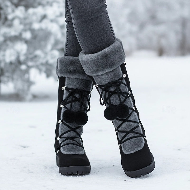 Sabrina | Cozy Lace-Up Winter Boots