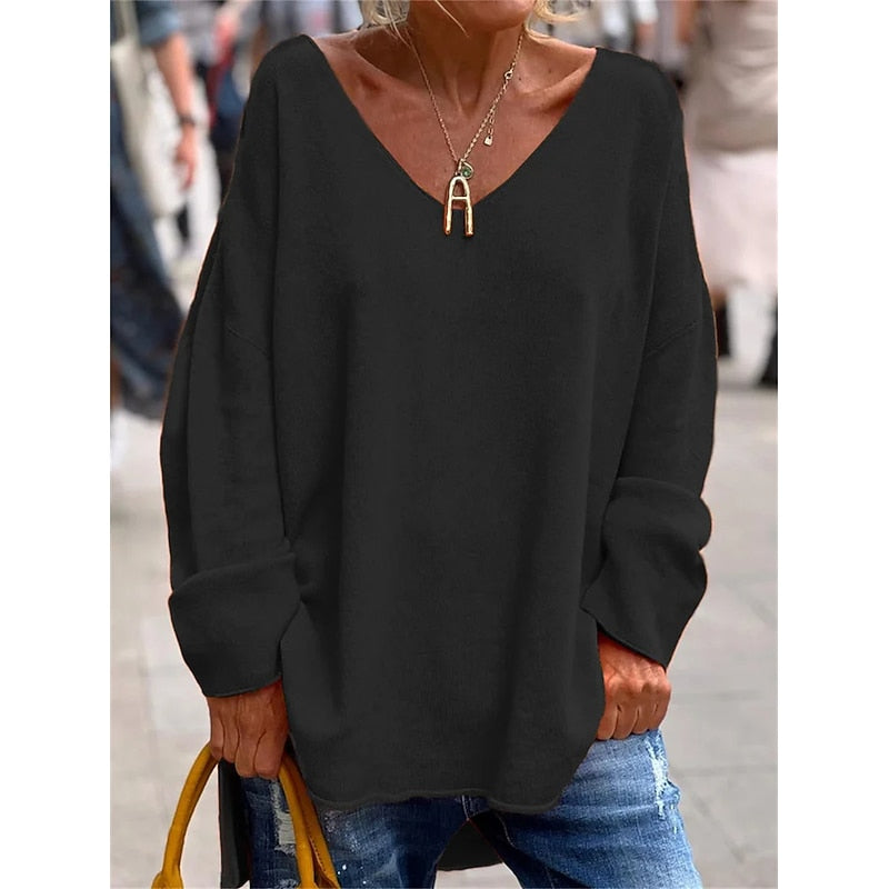 Willow | Relaxed V-Neck Pullover