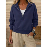 Cassandra | Quarter-Zip Lapel Sweatshirt