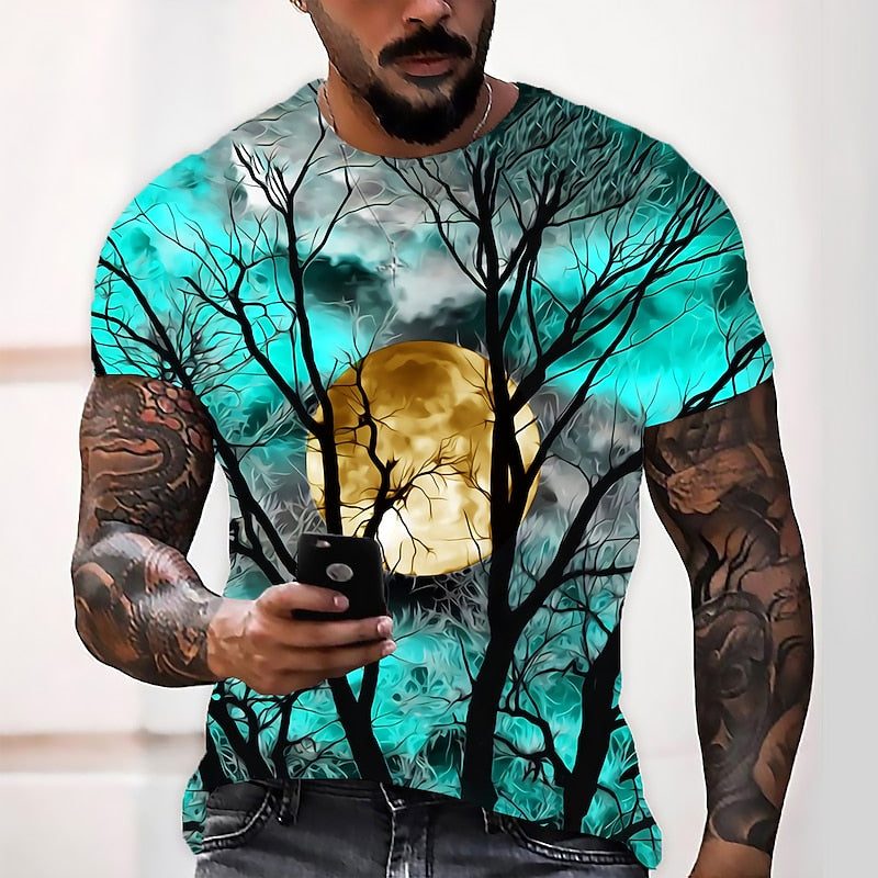 Jonah | Halloween Moon Graphic Crew Neck T-Shirt