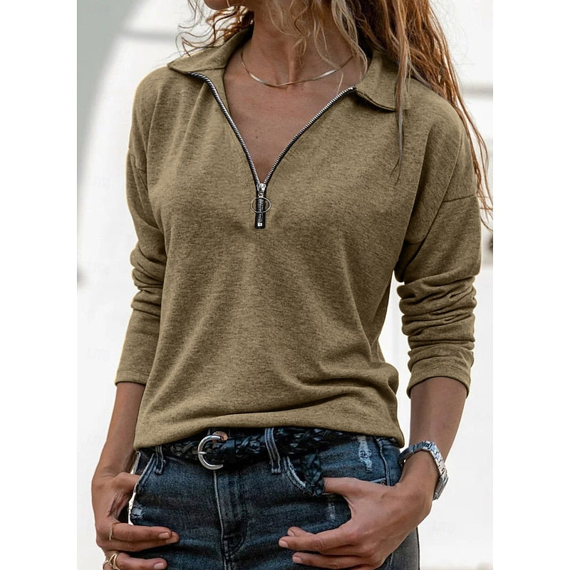 Cora | Relaxed Quarter-Zip Top