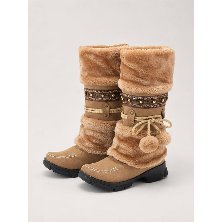 Wren | Cozy Boho Mid-Calf Winter Boots