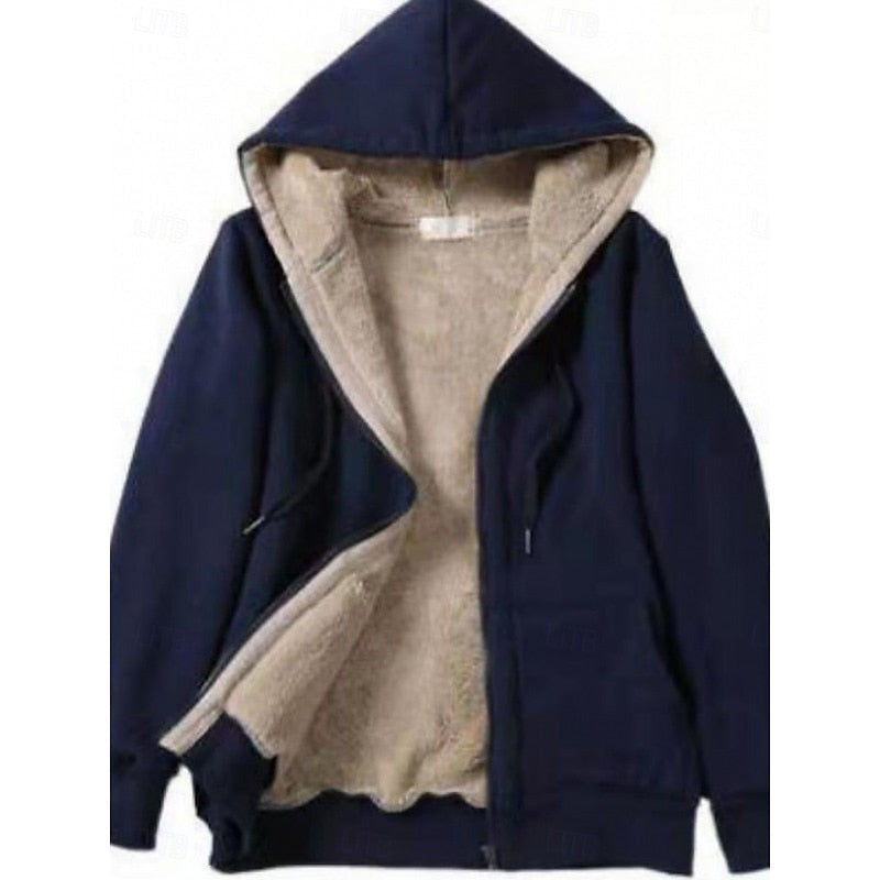 Delphine | Cozy Hooded Zip Jacket