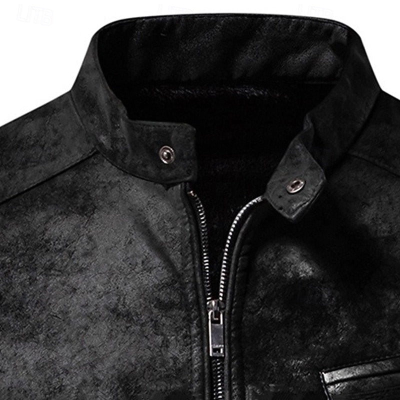 Chase | Classic Stand-Collar Biker Jacket
