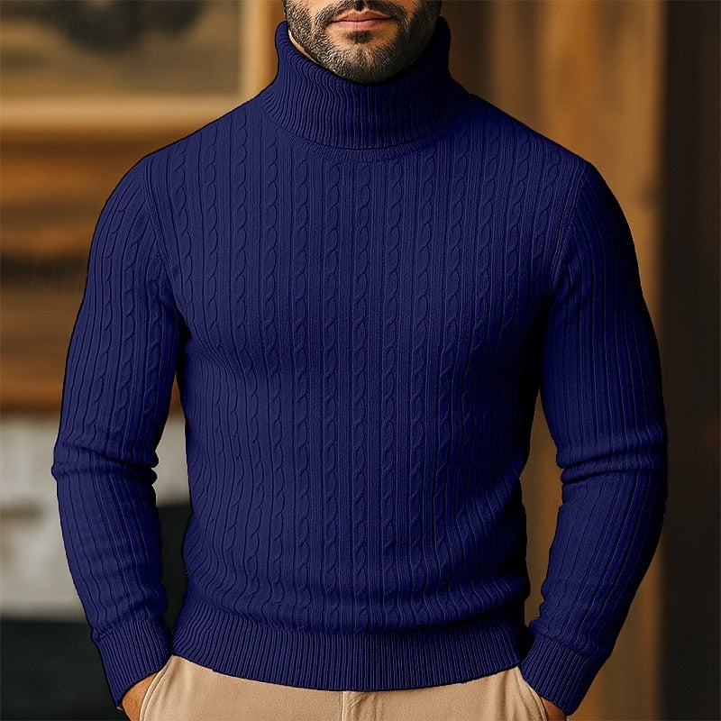 Rupert | Cable Knit Turtleneck Sweater