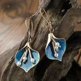 Cynthia | Stylish Blue Drop Pearl Earrings