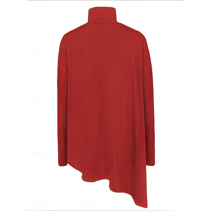 Evelyn | Draped Asymmetrical Turtleneck Top