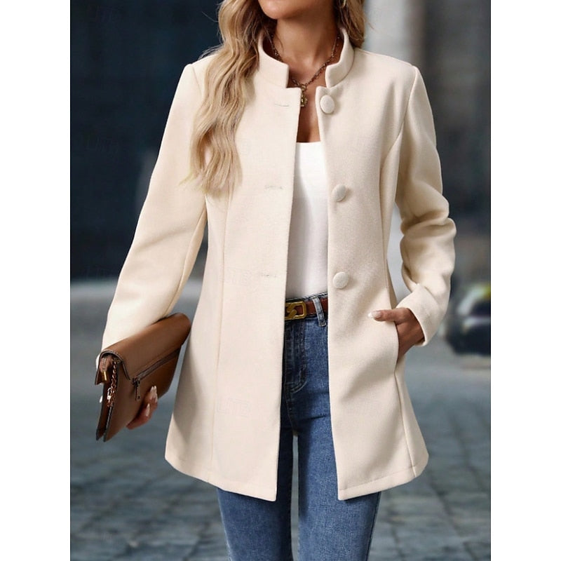 Fiona elegant stand-collar coat