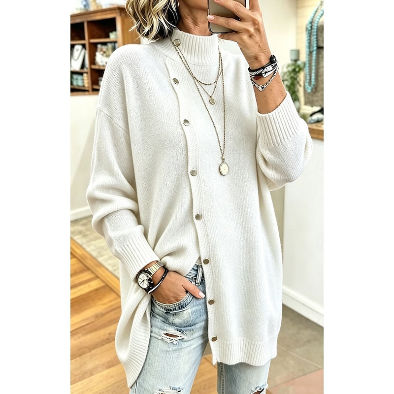 June | Longline Button-Front Cardigan