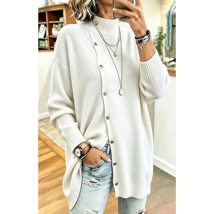 June | Longline Button-Front Cardigan