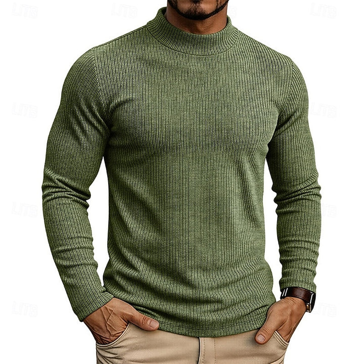 Callahan | Ribbed Mock-Neck Top