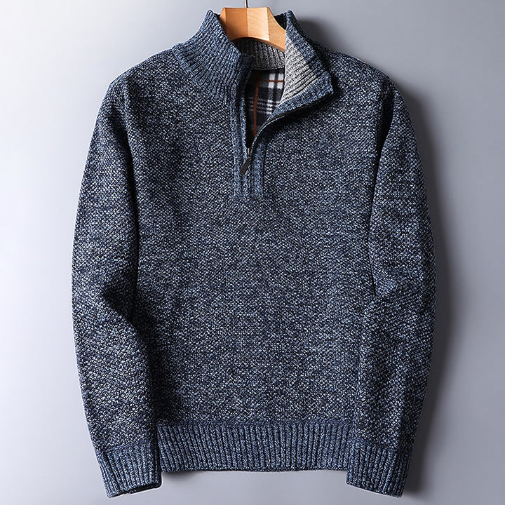 Nigel | Quarter-Zip Stand Collar Sweater