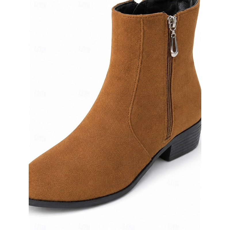 Sloane | Side-Zip Block Heel Ankle Boots