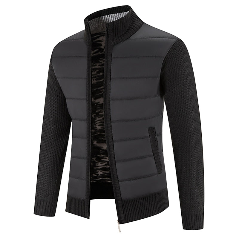 Chester | Zip-Front Stand Collar Cardigan