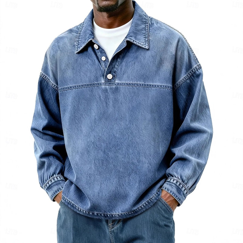 Gabriel Washed Long Sleeve Polo Shirt