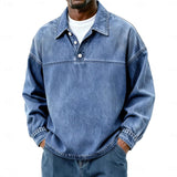 Gabriel | Washed Long Sleeve Polo Shirt