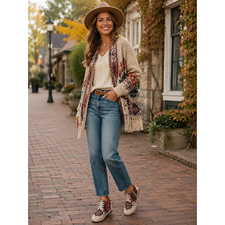 Talia | Boho Patterned High-Top Sneakers