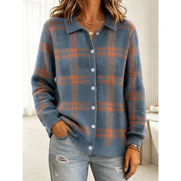 Rosalind | Classic Plaid Button Cardigan