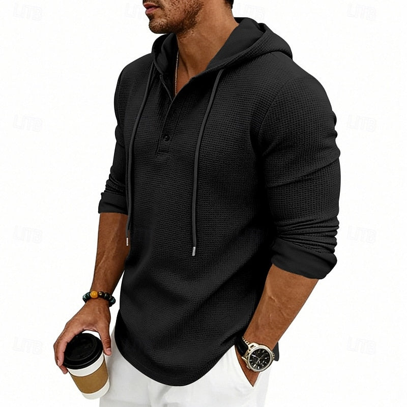 Merrick | Relaxed Hooded Henley Shirt
