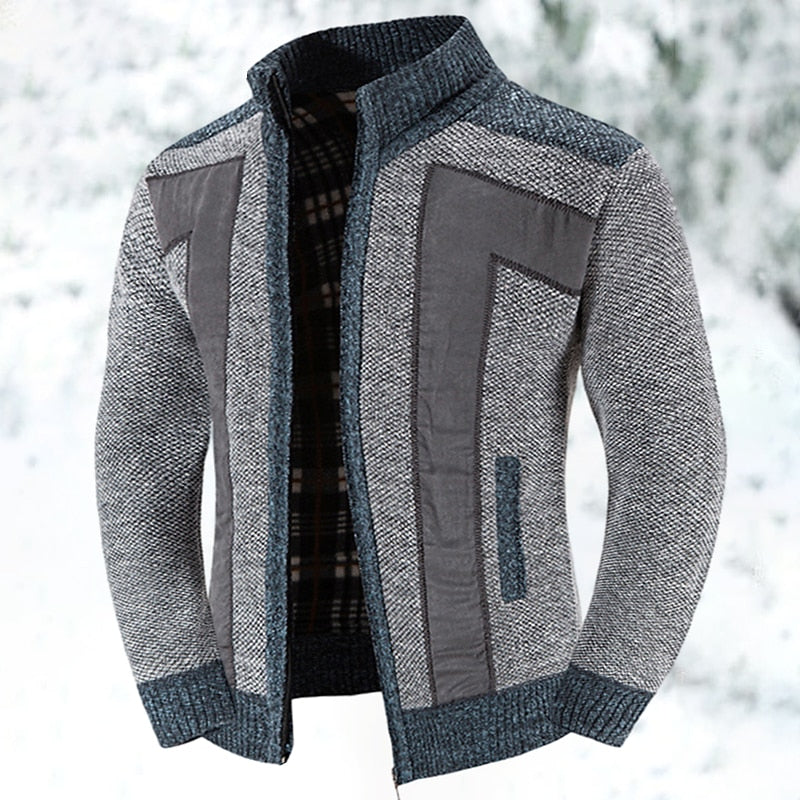 Declan | Textured Zip-Up Cardigan