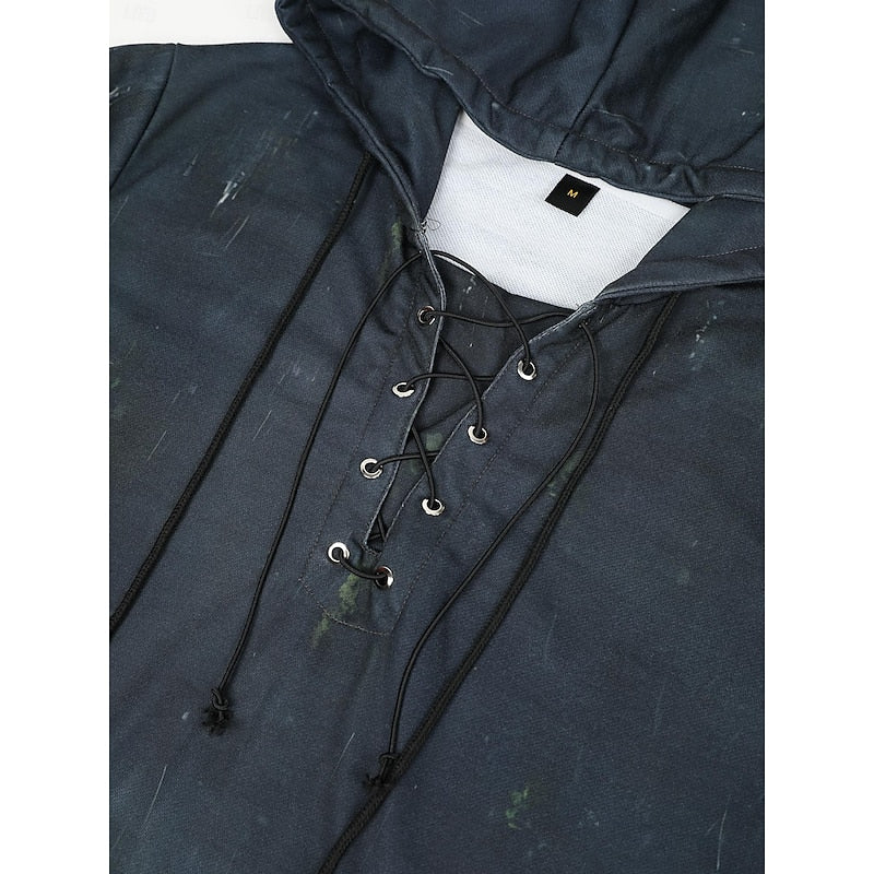 Cole | Halloween Lace-Up Skull Hoodie