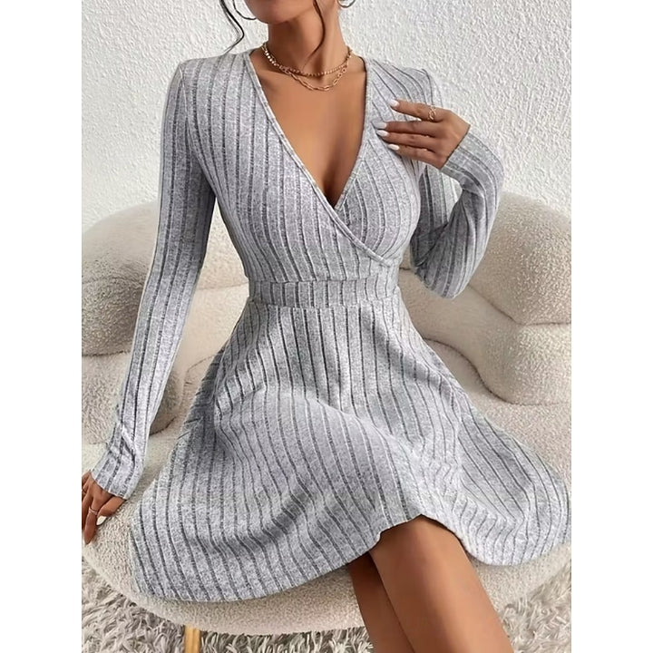 Yvonne | Wrap-Neck A-Line Dress