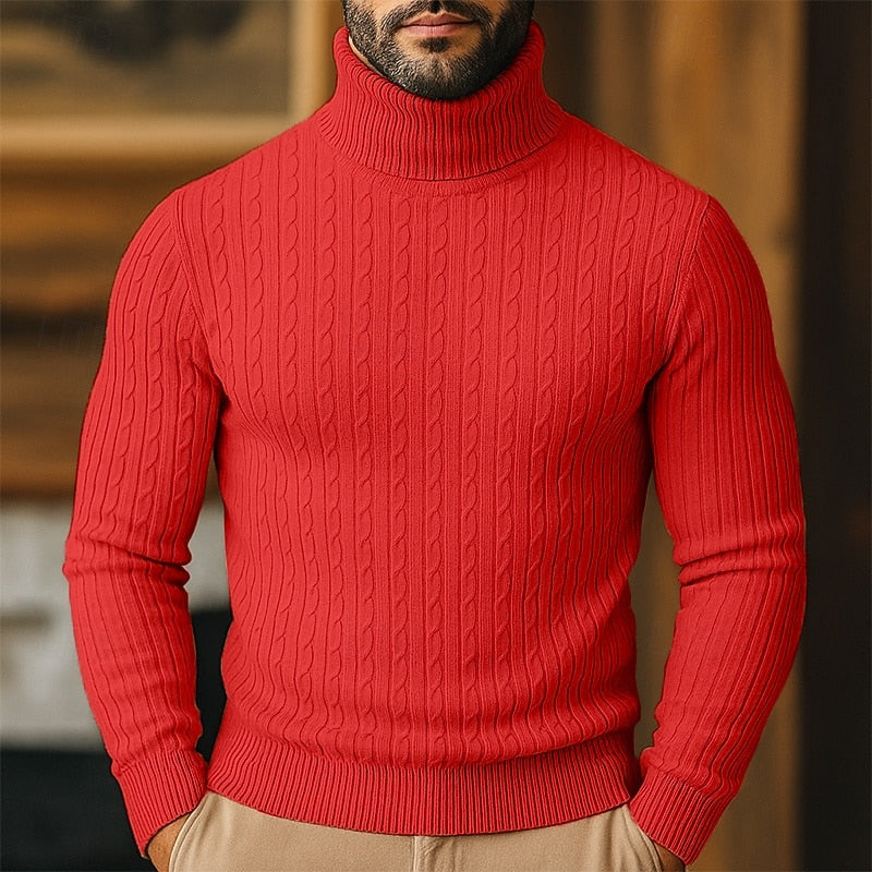 Rupert | Cable Knit Turtleneck Sweater